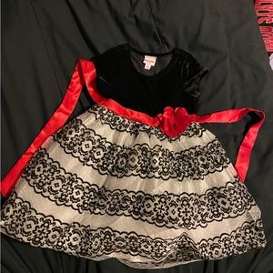 Girls Dress Red, Black, & White - size 4T